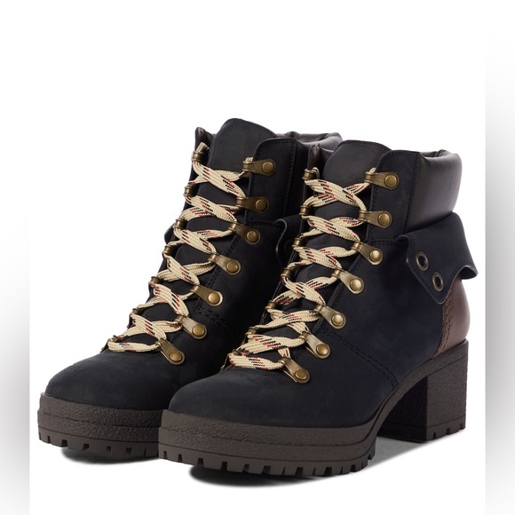 NWOT SEE BY CHLOÉ Eileen leather Lace-Up Shearling-Lined Hiking Boots Size 10.5 - Picture 2 of 15